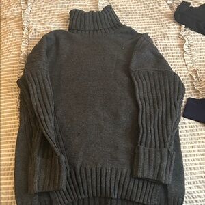 Dark Gray Turtleneck Sweater